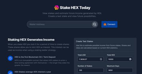 hex stake calculator|Iba pa.